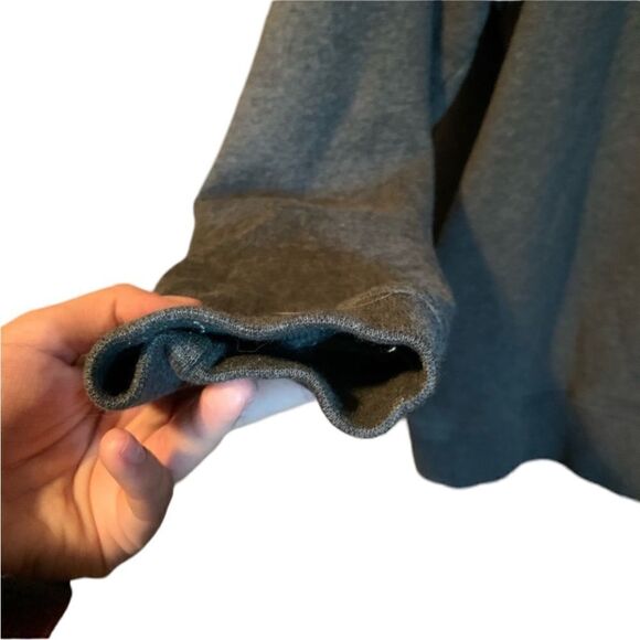 L. L. Bean grey fleece 1/4 zip sweater with pockets - Picture 9 of 10